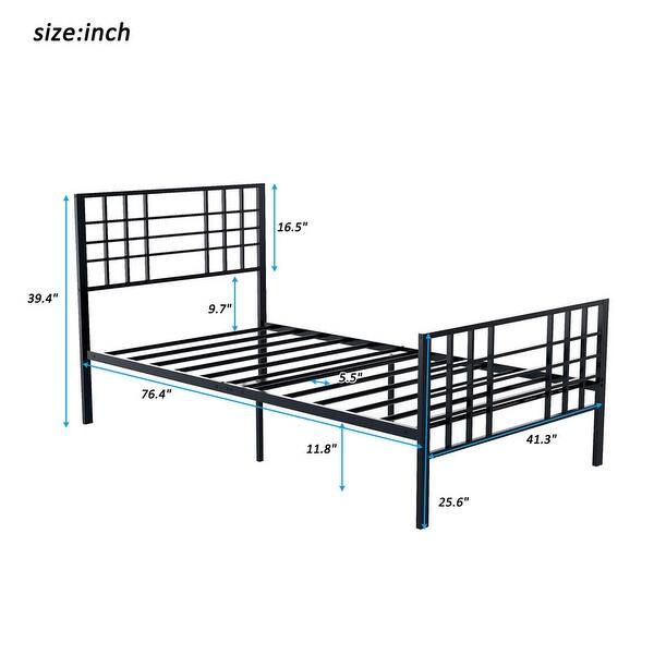 Black Metal Twin Bed Frame Bed Bath & Beyond 33977399